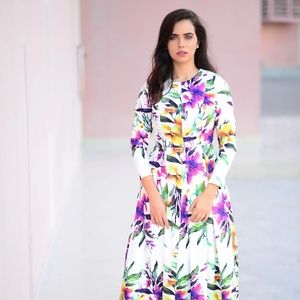 🤗LONG SLEEVE FLOWERY FLORAL PASTEL DRESS🤗18